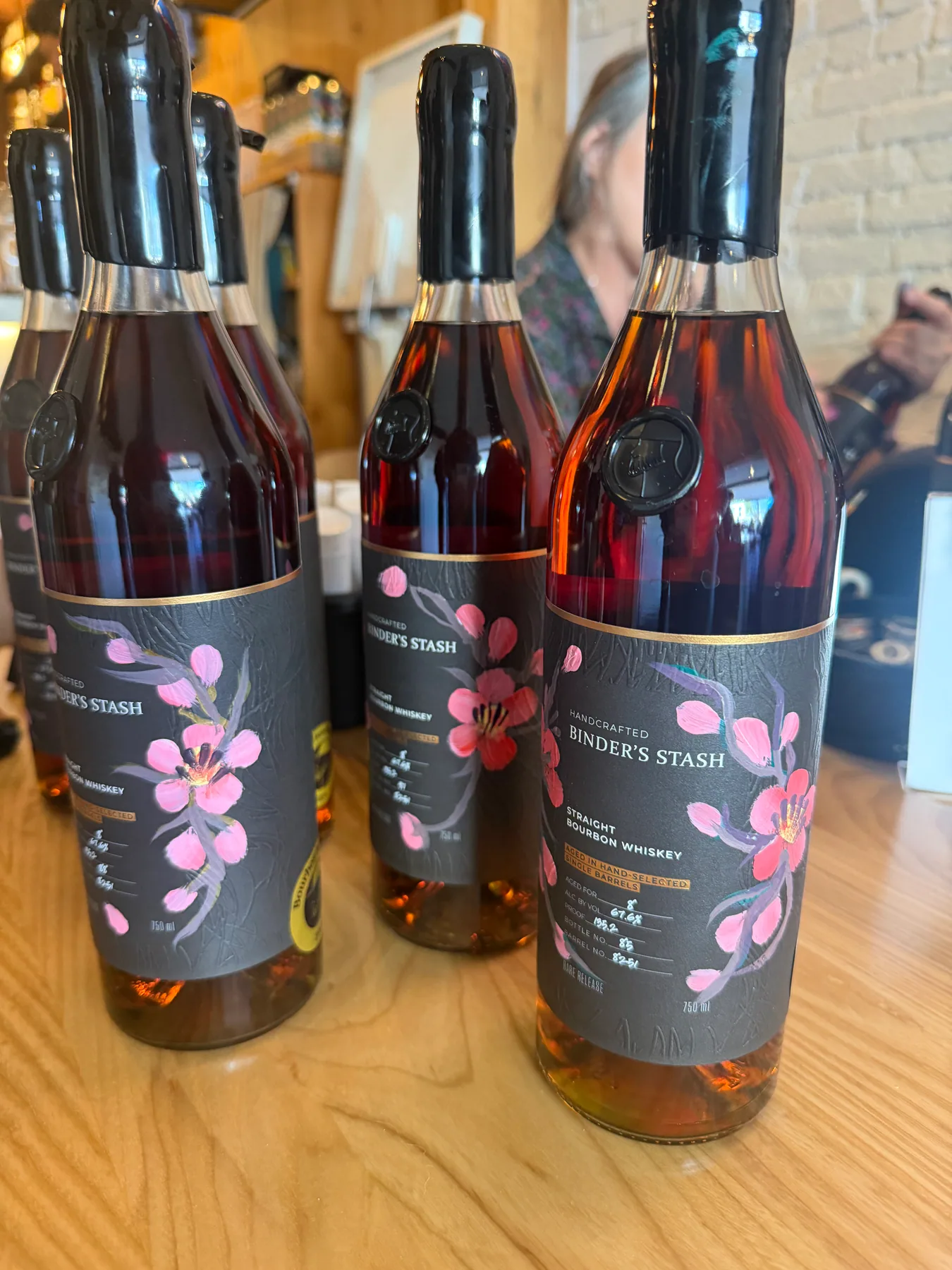 Custom-labelled wine bottles created for an event
