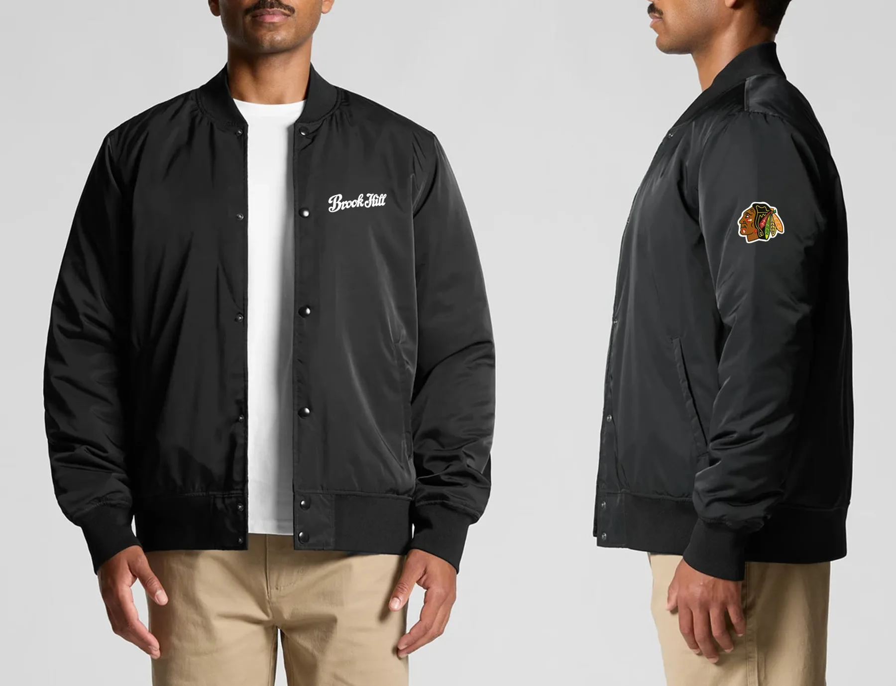 Black Brook Hill jacket shown from the front and side
